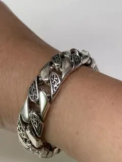 美品 SAAD Sana シルバー925 ピンクゴールド チェーン ブレスレット