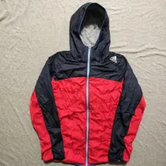 adidas アディダス 中綿ブルゾンパーカー ネイビー×レッド M