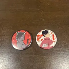 ハイキュー!! 黒尾鉄朗 缶バッジ 2種セット 音駒高校
