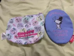 スヌーピー　ガチャガチャ　ポーチ2点セット