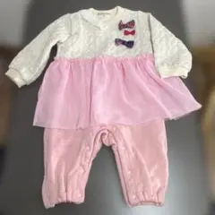 Si-Shu-Nonロンパース 70サイズ ピンク/クリーム