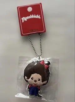 モンチッチ　ラバーマスコット　オーバーオール　女の子