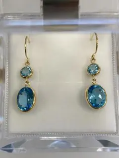 K18ブルートパーズ ピアス