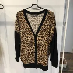 INGNI Vネック ヒョウ柄 カーディガン