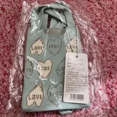 新品ニットショルダー 手提げバッグ　ミニバッグHR-NT-506 ミントグリーン