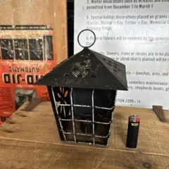 【訳あり】ブリキ 家型 キャンドル ランタン 蚤の市 蝋燭 ランプ TINケース