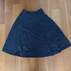 GLOBAL WORK ネイビー ドット柄 スカート XXL
