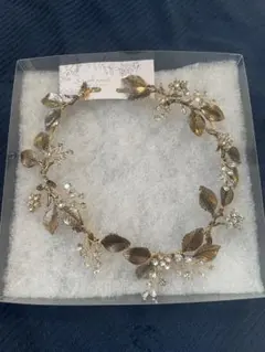 お値下げ中【美品】ウェディング　ヘッドドレス／アクセサリー(小枝風)