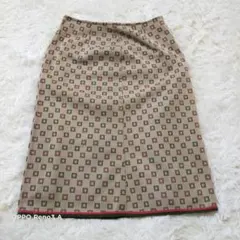 L'EST ROSE 幾何学模様 ひざ丈スカート