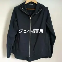 フード付き　ブルゾン　ネイビー Lサイズ