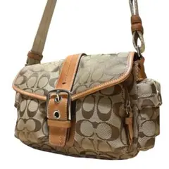 COACH コーチ 6835 ショルダーバッグ シグネチャー ベージュ ソーホー