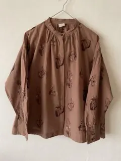 TSUHARU by Samansa Mos2花柄総刺繍タックブラウス