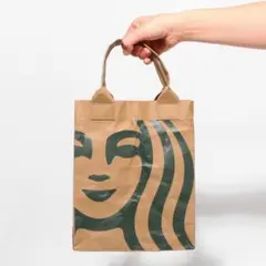 新品Starbucks／スターバックス★エコバッグ ★クラフトペーパーショッパー
