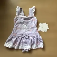 新品 サンリオ クロミ フリル付きワンピース水着 100㎝