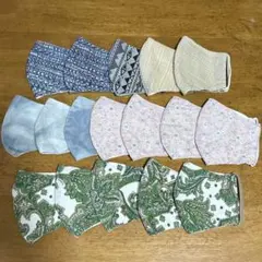 ハンドメイド 布マスク まとめて17個 男の子 女の子 レディース 学生 花粉