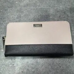 未使用品 ケイトスペード 二つ折り財布 バイカラー ピンク サフィアーノレザー