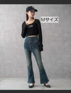 WEGO　ハイウエストストレッチフレアデニムパンツ　新品未使用