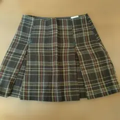 レディース　ミニスカート　S チェック　ブラウン