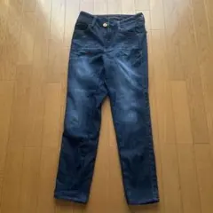 裏起毛スキニーデニム ダークブルー