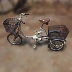 シルバー 三輪自転車 メッシュバスケット付き 高齢者 交通 手段 白
