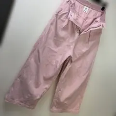 美品❣️ニコアンド❣️レディース❣️タック付き❣️ワイド❣️デニム❣️パンツ❣️ピンク❣️