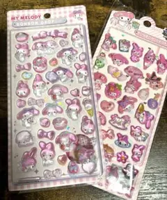 My Melody ボンボンドロップシール 2点セット
