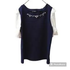 BEGUM 【M】カットソー ビジュー 美品 レディース USED 古着