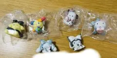 バレエリボンフィギュア　キティ　プリン　ウサハナ　ポチャッコ　シナモン　クロミ