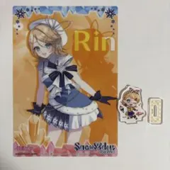 SNOW MIKU 2025 クリアビジュアルポスター 鏡音リン 百均 アクスタ