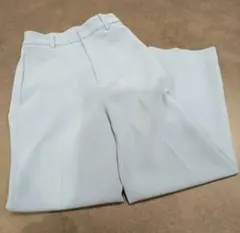 23区【CLASSY.掲載】トリアセダブルクロス ストレートパンツ　水色　30