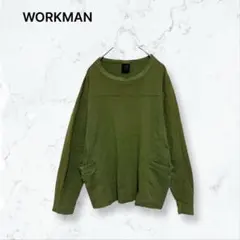 k0115 ワークマン Tシャツ カーキ S 長袖 メンズ 無地 シンプルのサムネイル