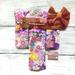47 ハンドメイド リカちゃん服 着物 振袖 Liccaのサムネイル