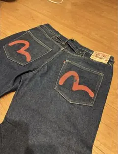 EVISUデニム No.2 LOT2000 虎耳 濃紺 W34L35 赤白カモメ - メルカリ