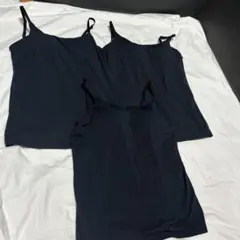 美品Airismエアリズム　ブラトップ　カップブラキャミソール 3枚S黒ユニクロ