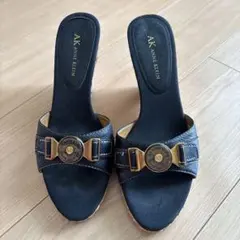 ANNE KLEIN ウェッジソール サンダル ブラックのサムネイル