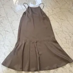 NATURAL BEAUTY ブラウン キャミワンピース S