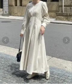 thevon ウエストタックシェイプワンピース