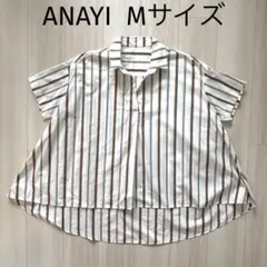 ANAYI ストライプ柄 半袖シャツ ブラウス Mのサムネイル