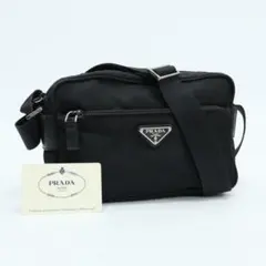 Gカード付 美品 PRADA プラダ ショルダーバッグ カメラバッグ 三角ロゴ