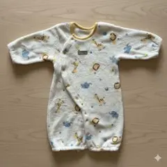 動物柄　ロンパース 西松屋　50〜60cm 白　秋冬