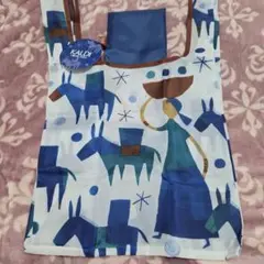 KALDI エコバッグ 馬と女性のデザイン 未使用品
