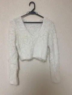 SHEIN ホワイト クロップドセーター M