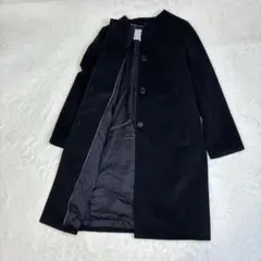 【美品】アンタイトル Premium Line ノーカラーコート カシミヤ M