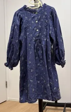 apres les coursコーデュロイ素材の花柄ワンピース120