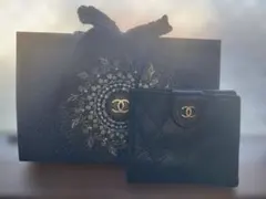CHANEL 二つ折り財布 ブラック