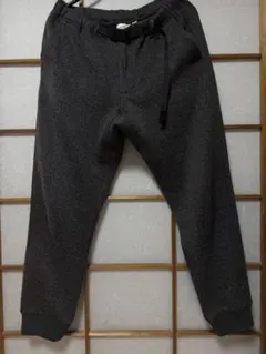 美品 グラミチ ボンディングニット フリースナロー リブ パンツ ジョガー