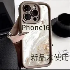 新品！ 携帯ケース iphone16 油絵 モカ 大理石耐衝撃ソフトカバー