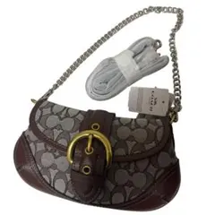 新品✨コーチ　ショルダーバッグ　2way ソーホー　y2k ブラウン　キャンバス