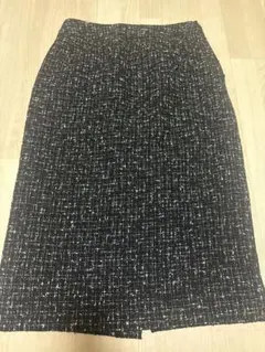 黒系ツイード タイトスカート Lサイズ