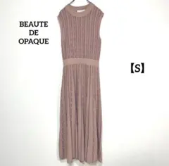 BEAUTE DE OPAQUE【36】シアーニットワンピース ストライプ